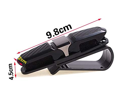 Auto Hub Sunvisor Car Sunglasses Holder Clip for Car Sun Visor - Glasses Clip - Black