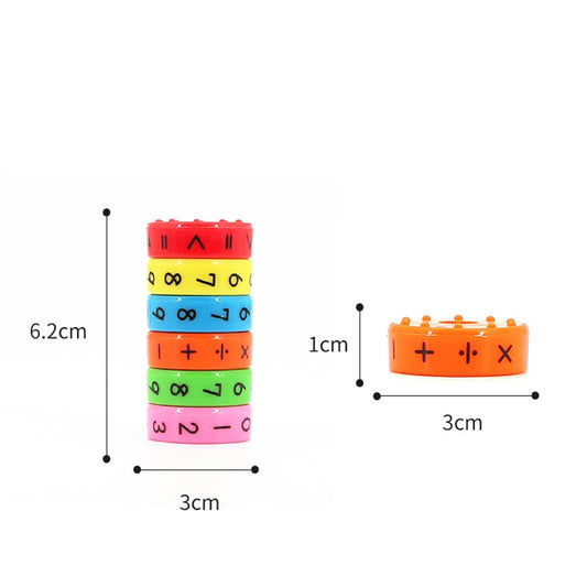 Gozaqe Magnetic Arithmetic Learning Toy - Educational Magnetic Blocks for Kids (Pack of 6)