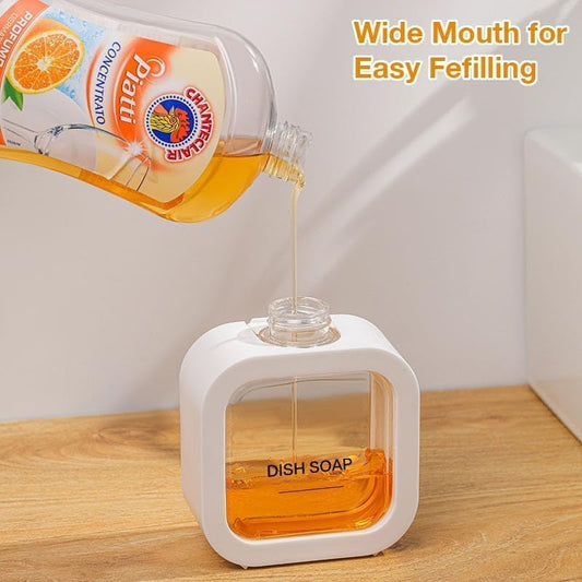 BUY 1 Get 1 FREE White Plastic Soap Dispenser (10 Oz) – Foaming Pump, Refillable Bottle for Bathroom & Kitchen