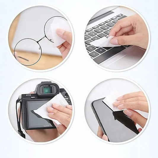 Pack of 100 Anti-Fog & Lens Cleaning Wipes – Pre-Moistened, Individually Wrapped for Glasses, Screens, and Lenses