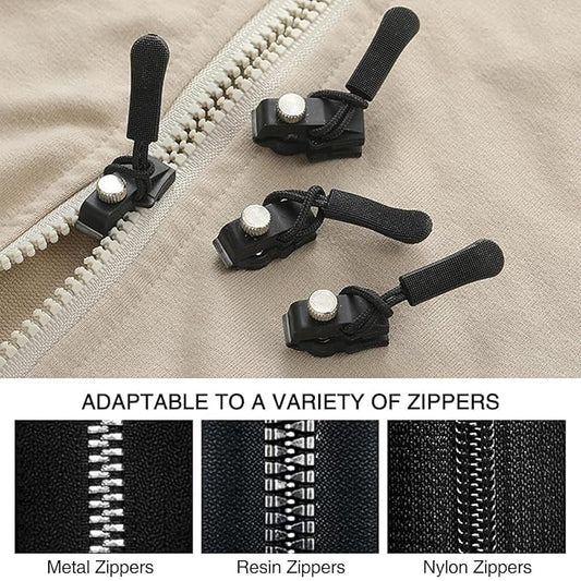 Instant Zipper Repair Kit (Pack of 5) – Adjustable Slider Replacement for Bags, Jackets, Tents & More