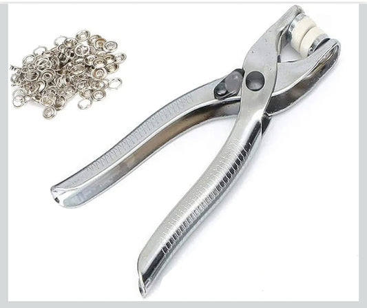 Snap Button Set with Pliers (Pack of 100) – Metal Fasteners for Clothing, Includes Press Tool