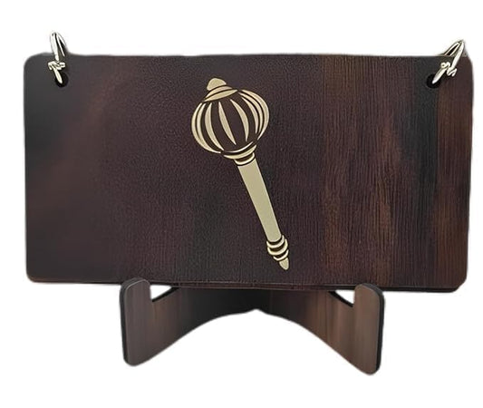 Wooden Hanuman Chalisa Book – Engraved Spiritual Gift, Eco-Friendly Hindi Devotional Décor for Puja Room & Home Temple