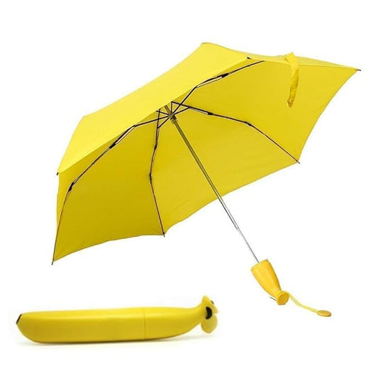 Portable Banana Shape Auto Travel Umbrella – Windproof, Strong, Auto Open/Close, Perfect for Men & Women