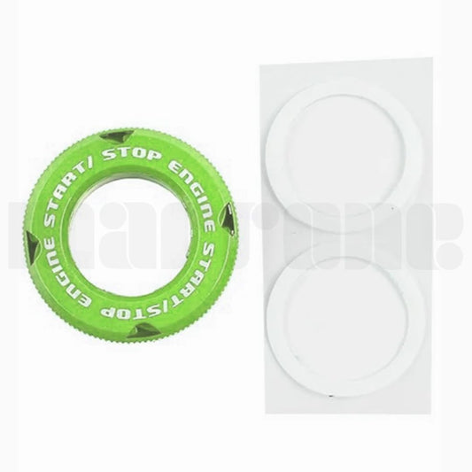 Car Engine Start/Stop Button Cover - Universal Anti-Scratch Ring (Green)