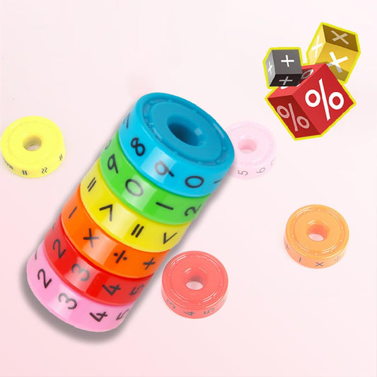 Gozaqe Magnetic Arithmetic Learning Toy - Educational Magnetic Blocks for Kids (Pack of 6)