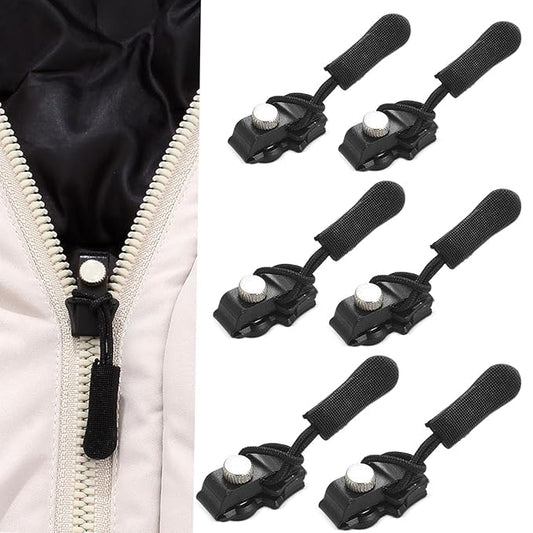 Instant Zipper Repair Kit (Pack of 5) – Adjustable Slider Replacement for Bags, Jackets, Tents & More