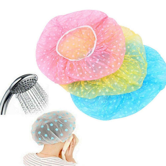 BUY 1 Get 1 FREE Waterproof Reusable Shower Caps – Elastic, Floral Print, Eco-Friendly Spa & Bathing Caps for Women