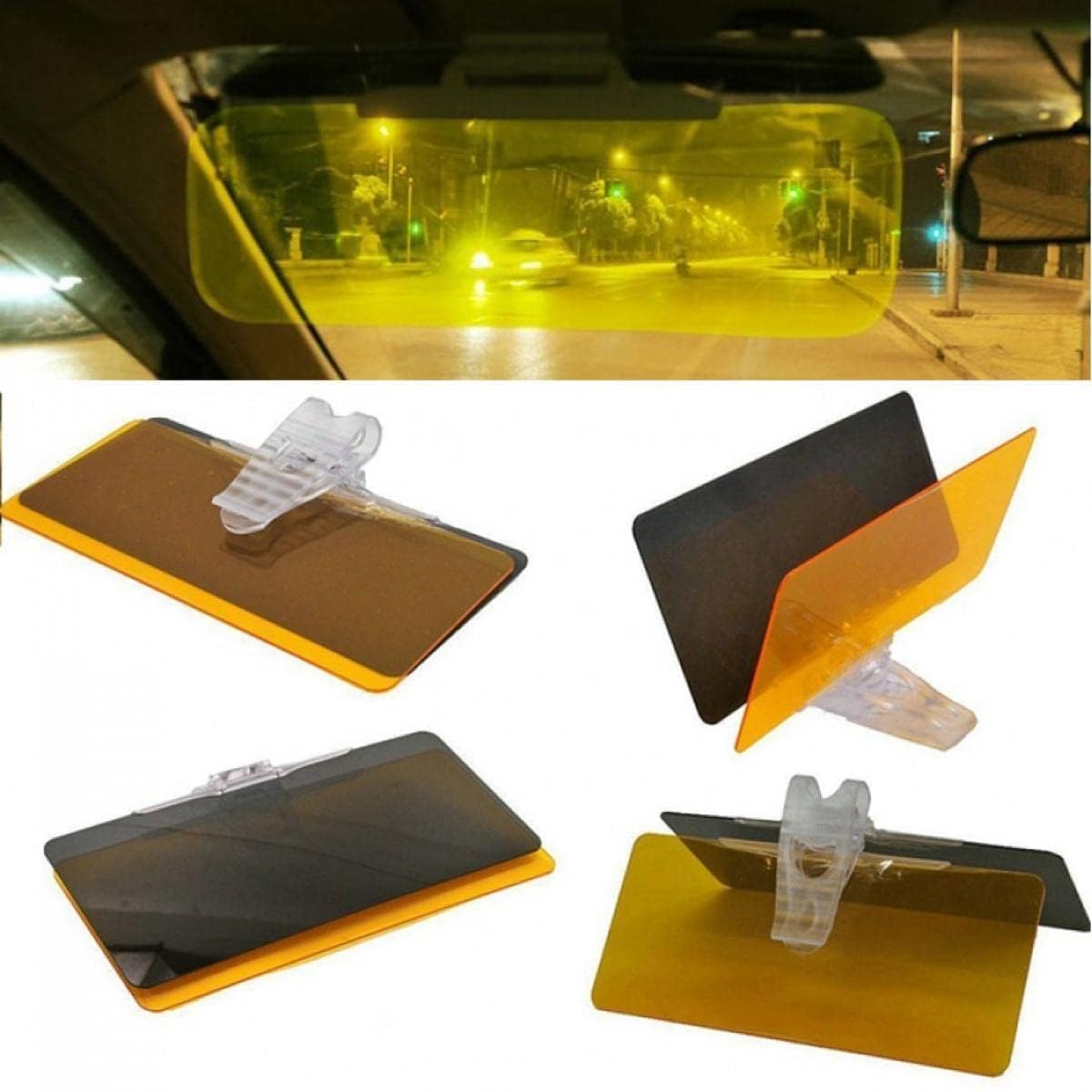 2-in-1 Car Sun Visor – Universal Day & Night Anti-Glare Visor Extender with UV Protection
