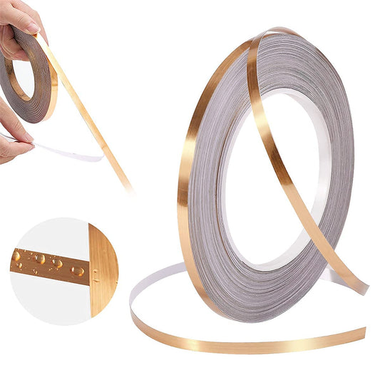 Self-Adhesive Golden/Silver/Rose Gold Tape (45m) – Waterproof Gap Sealing Strip for Tiles, Floors, Walls, and Cabinets