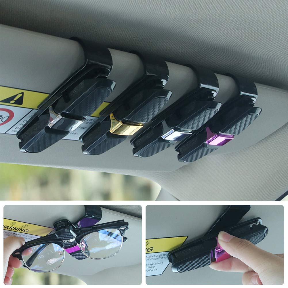 Auto Hub Sunvisor Car Sunglasses Holder Clip for Car Sun Visor - Glasses Clip - Black